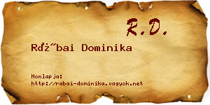 Rábai Dominika névjegykártya
